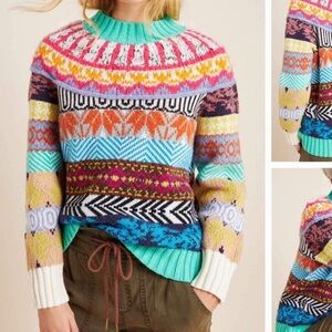 Anthropologie Ryan Fair Isle Sweater